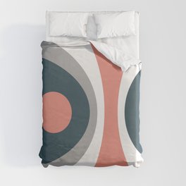 Colorful geometric composition - pink Duvet Cover