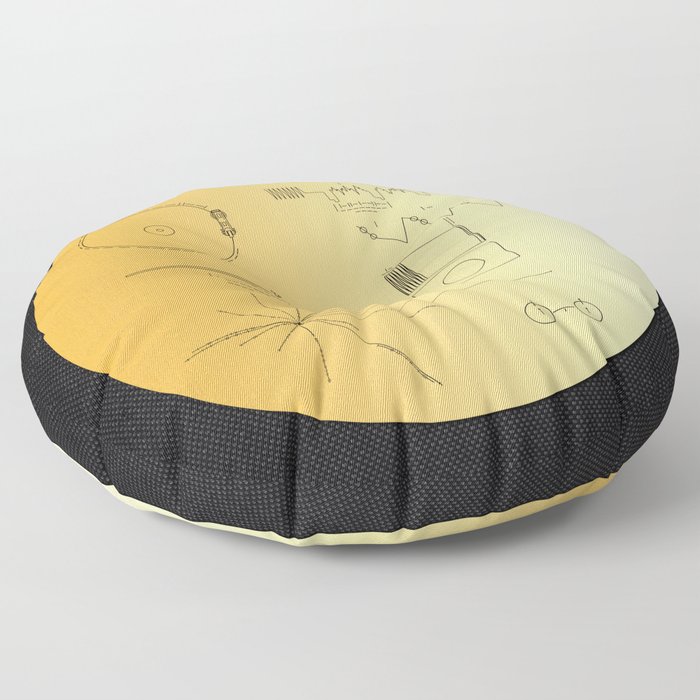 Voyager 1 Golden Record #2 Floor Pillow