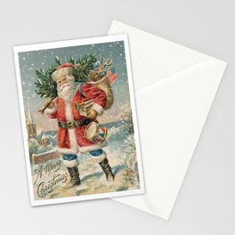 intage santa print, vintage art, antique christmas art, Santa Claus print, santa wall art, vintage christmas decor, printable art Stationery Card