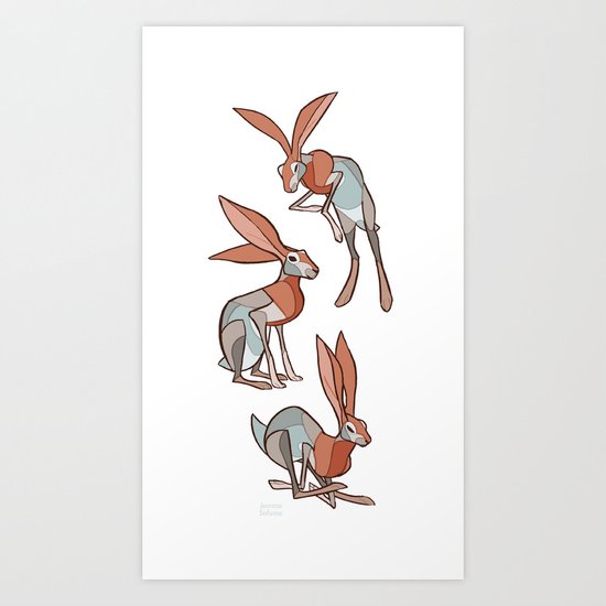 Jackrabbit Art Print