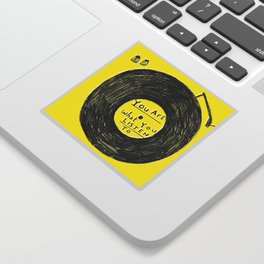 you are what you listen to FULL YELLOW Sticker