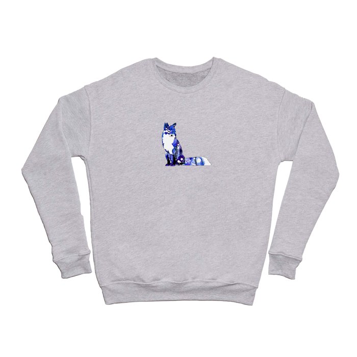 Blue Galaxy Fox Crewneck Sweatshirt