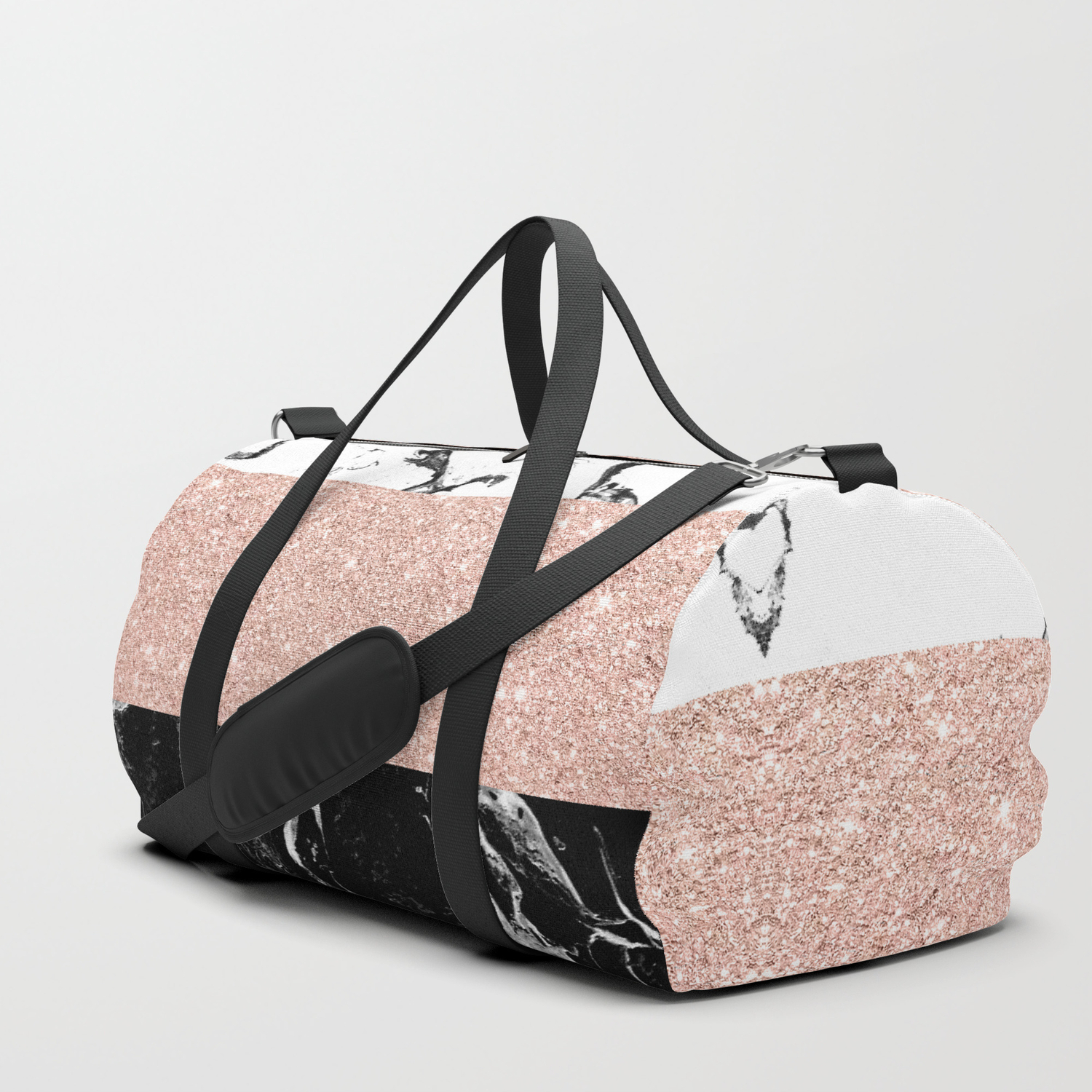 white and gold luggage