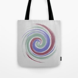 Spiraling red green and blue Tote Bag