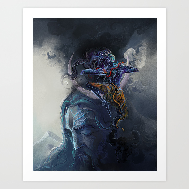 Shiva Tandav Art Print By Inkbrushnme Society6