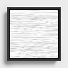 Wave gray lines Framed Canvas