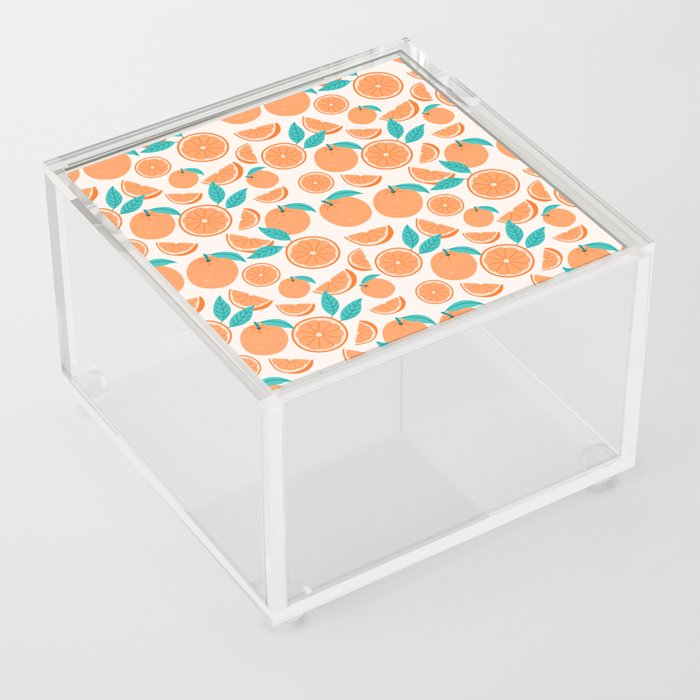 Orange Fruit Pattern Acrylic Box