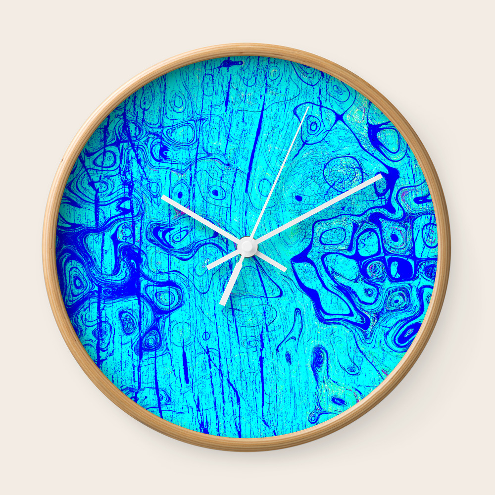 Abstract Oil On Water Wall Clock By Lauragordon Society6