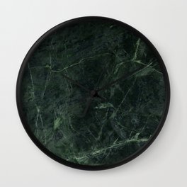 Dark Green Marble Wall Clock