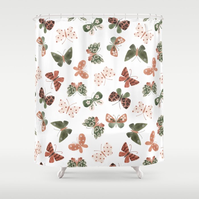 Butterfly Abstract Shower Curtain