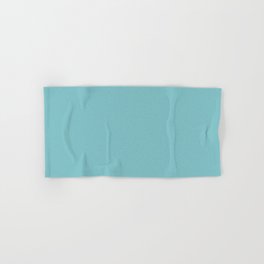 Medium Aqua Gray Solid Color Pantone Tibetan Stone 14-4710 TCX Shades of Blue-green Hues Hand & Bath Towel