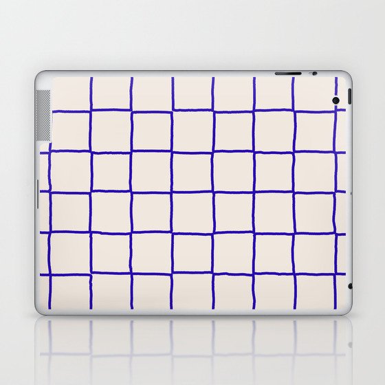 Old-schcool Checkered Tiles with Blue Lining Laptop & iPad Skin