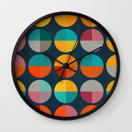 Geometric Modern Colorful Circles Wall Clock