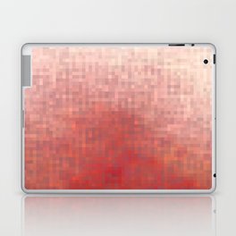 graphic design geometric pixel square pattern abstract in red Laptop Skin