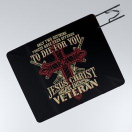 Religious Veterans Day Freedom Saying Picnic Blanket