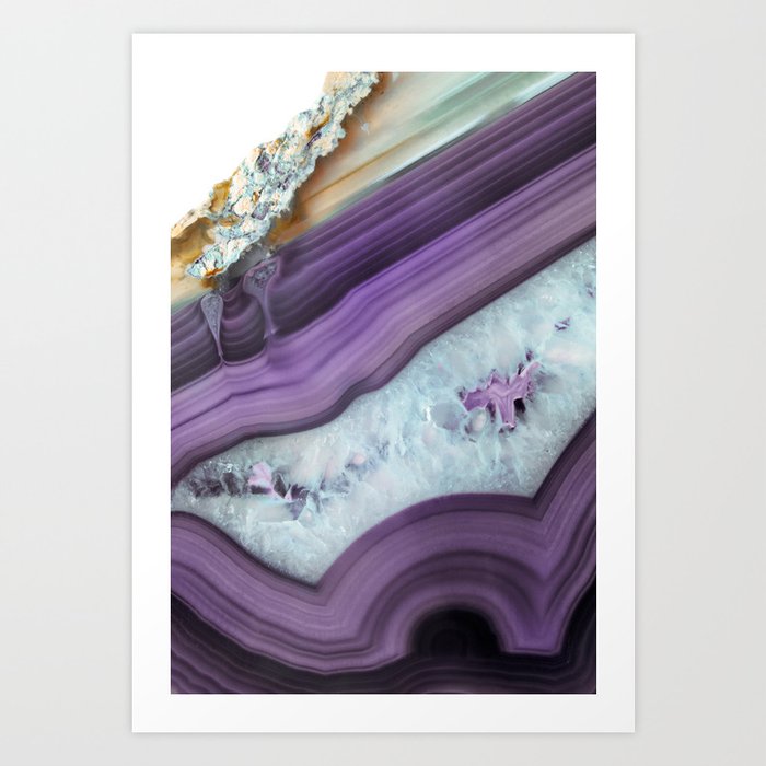 Purple Agate Slice Art Print