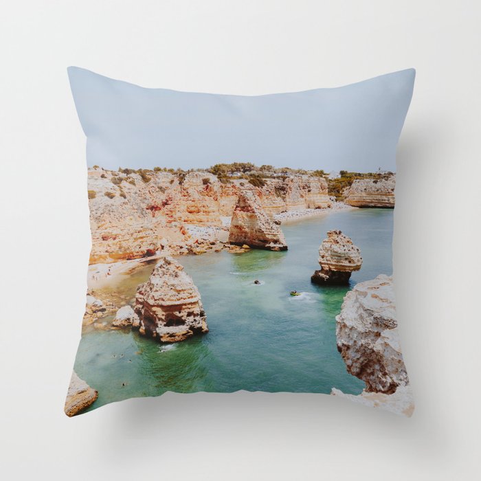summer coast vi / algarve, portugal Throw Pillow