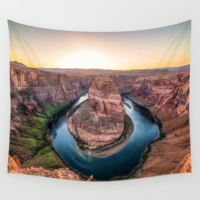 The Bend - Horseshoe Bend During Southwestern Sunset Wall Tapestry by Sean Ramsey  Society6