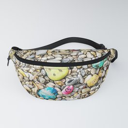 Stones painted on a beach Fanny Pack