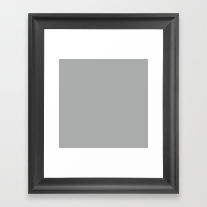 FRENCH GREY Neutral solid color  Framed Art Print