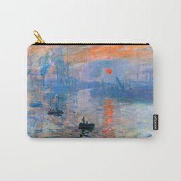 Claude Monet Ocean Sunrise Oil Painting Carry-All Pouch