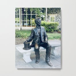 President Abraham Lincoln statue Gettysburg, Pennsylvania Metal Print