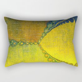Sunny Southwestern Abstract - yellow navy chartreuse  Rectangular Pillow