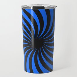 Black and Blue Spinning Hole. Travel Mug