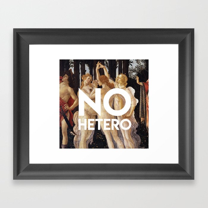no hetero Framed Art Print