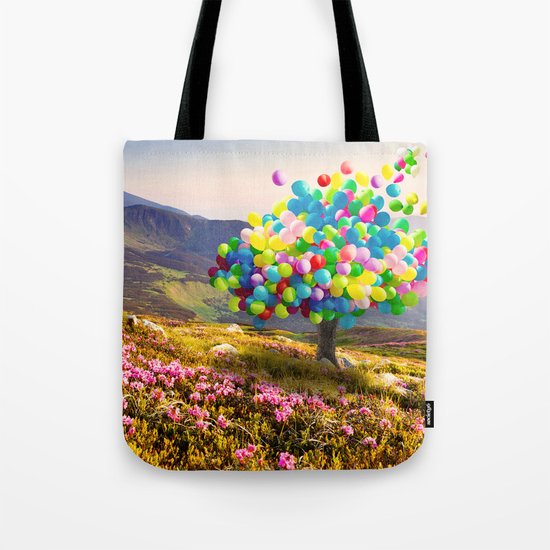 When Balloon Bloom Tote Bag