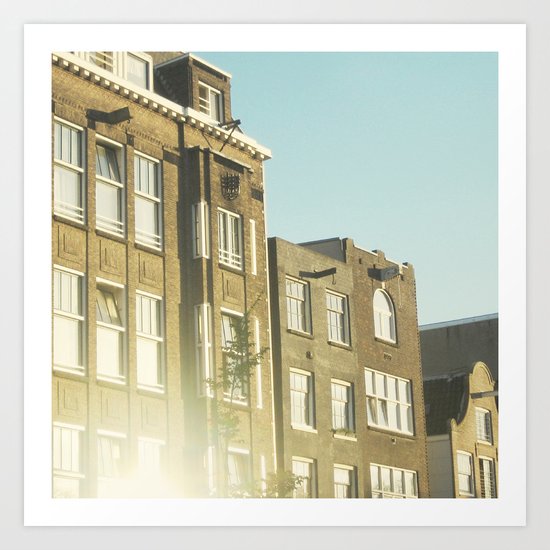 Sunset in Amsterdam Art Print
