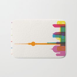 Shapes of Berlin accurate to scale Bath Mat | Vector, Architecture, Graphic Design, Digital 