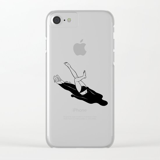Drowning in my own shadow Clear iPhone Case