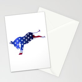 Democrat Donkey Flag Stationery Card