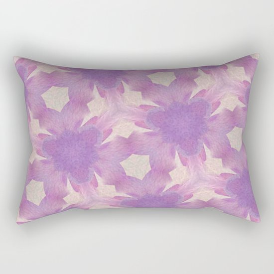 Geometric Floral Design - Purple Rectangular Pillow