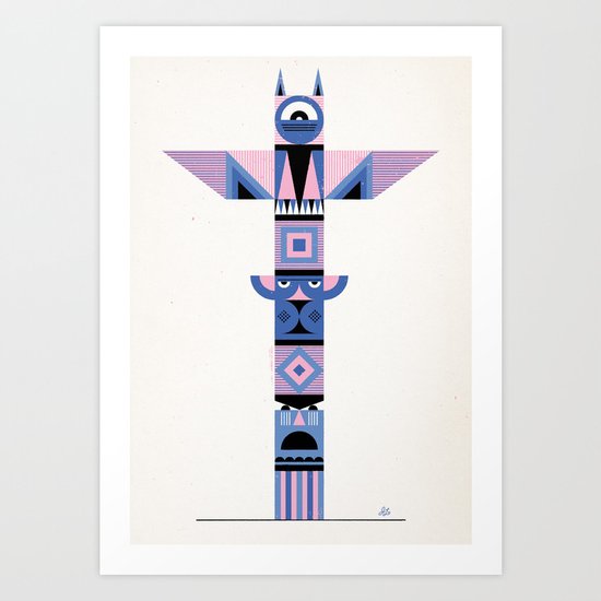 Geometric Totem Art Print