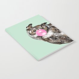 Sneaky Owl Blowing Bubble Gum Notebook