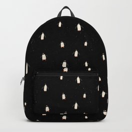 Penguin pattern on Black background Backpack