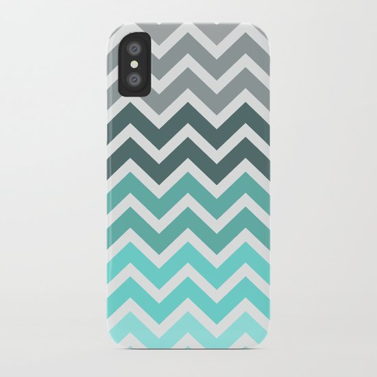 Tiffany Fade Chevron Pattern iPhone Case