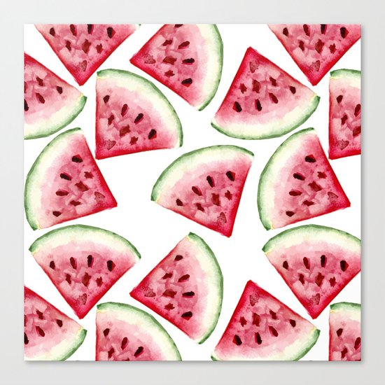 Watermelon pattern Canvas Print