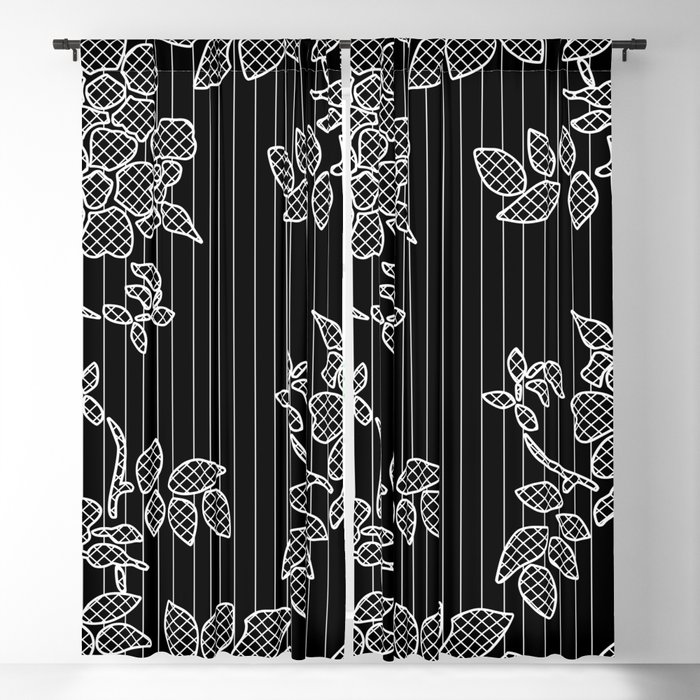 LIVING IN BLACK AND WHITE Blackout Curtain