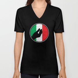 Italy Hand V Neck T Shirt