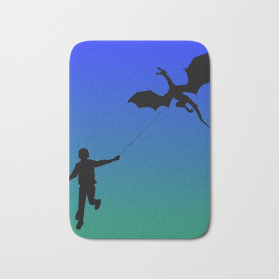 Magical Dragon Dragon (blue green) Bath Mat