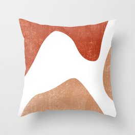 Terracotta Art Print 7 - Terracotta Abstract - Modern, Minimal, Contemporary Print - Burnt Orange Throw Pillow