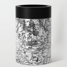 Anime Characters Doodle Can Cooler