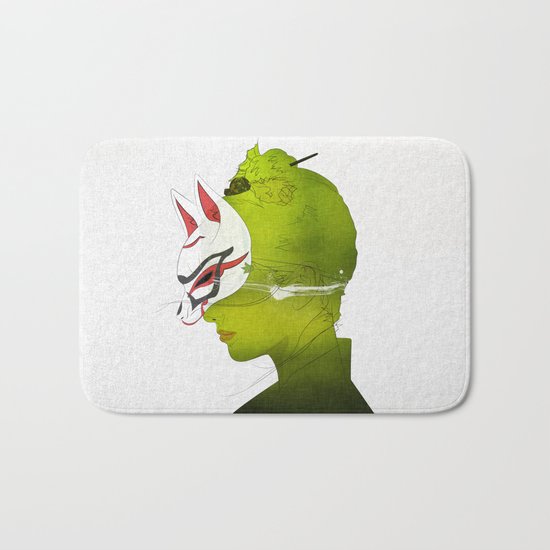 Fox Mask _side face Bath Mat