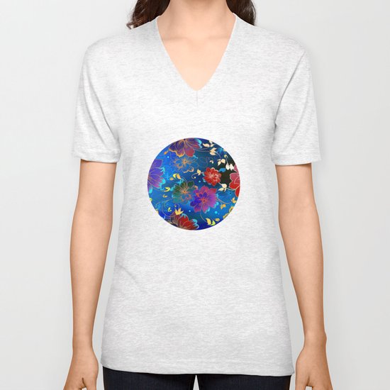 Floral Pattern 2 Unisex V-Neck