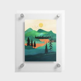 Morning in the waking mountainside Floating Acrylic Print