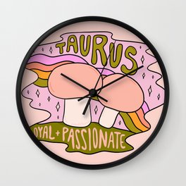 Taurus Mushroom Wall Clock