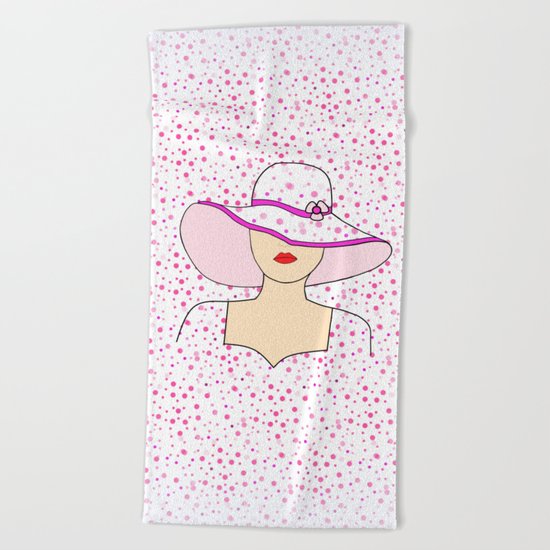 Fashion Portrait Beach Towel